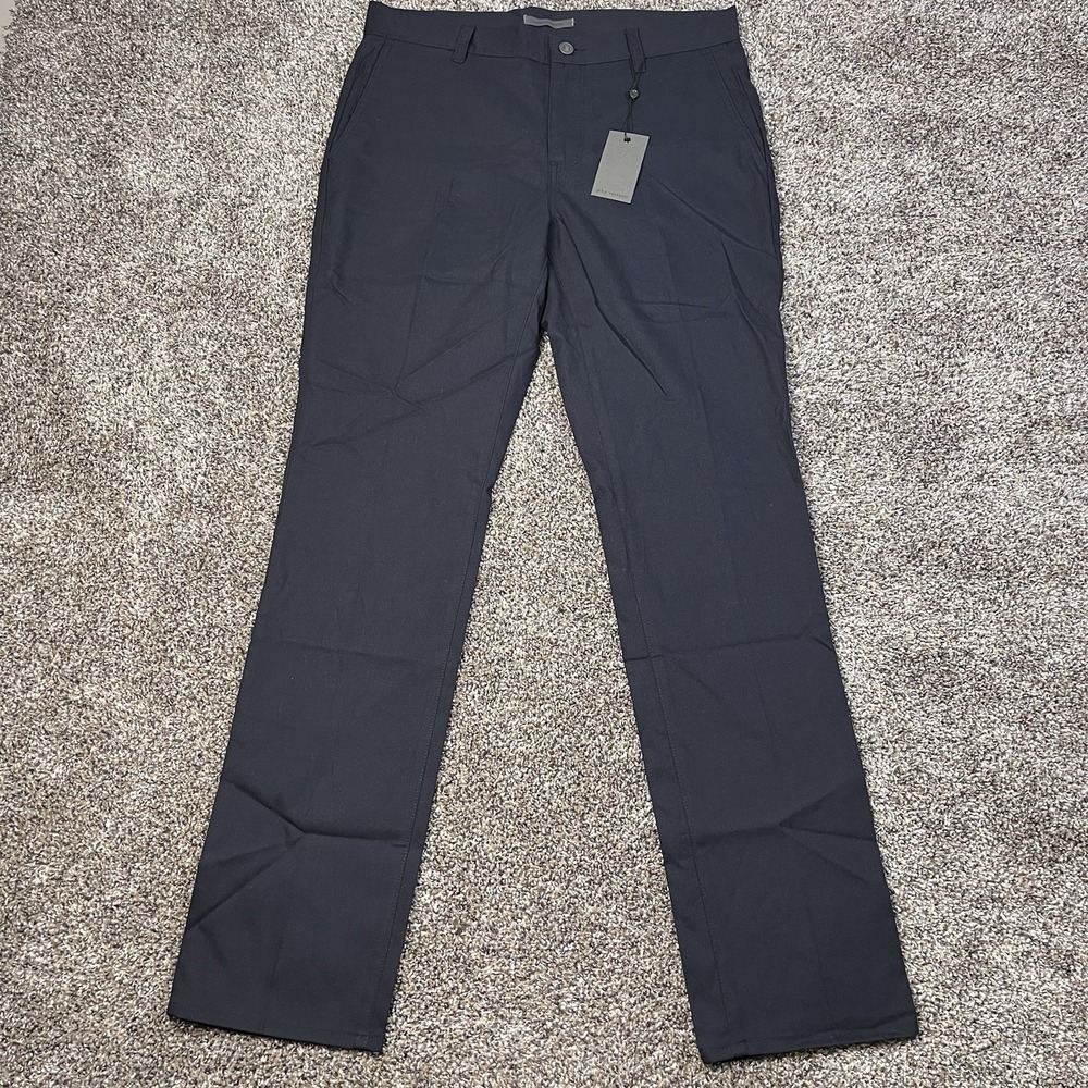 NEW John Varvatos Mens Size 31 Motor City Wool Blend Slim Navy Pants P293Y4 EASA